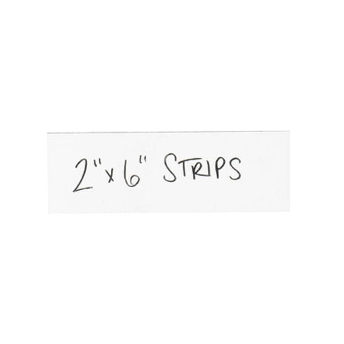 2 x 6 in. White Warehouse Labels - Magnetic Strips - Pack of 25