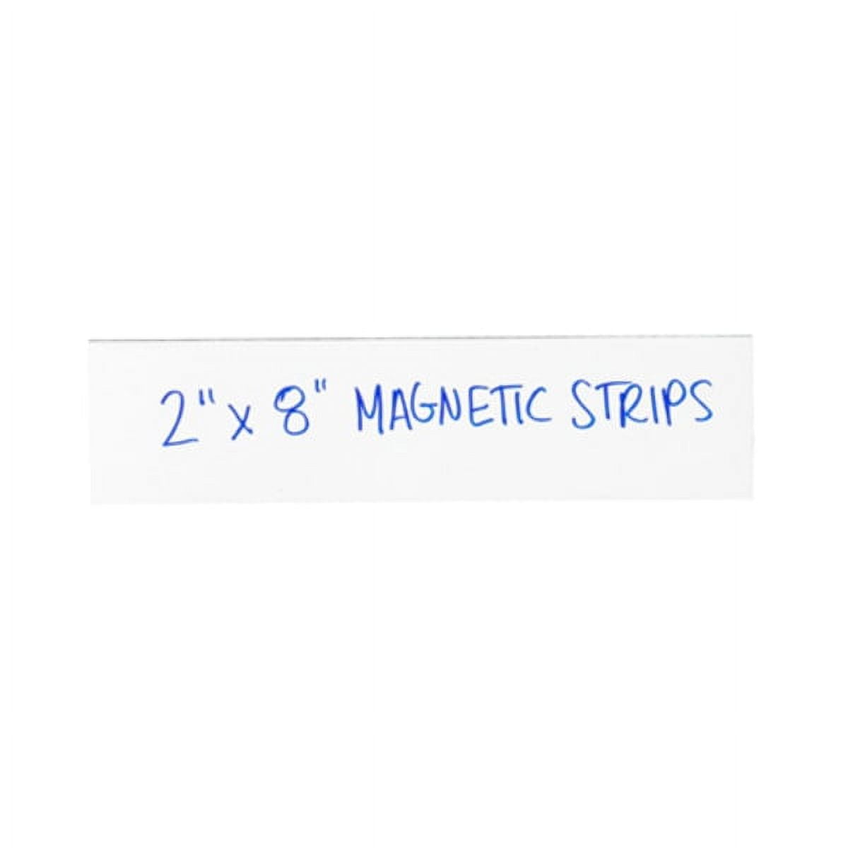 LH179 2 x 8 in. White Warehouse Labels - Magnetic Strips - Pack of 25