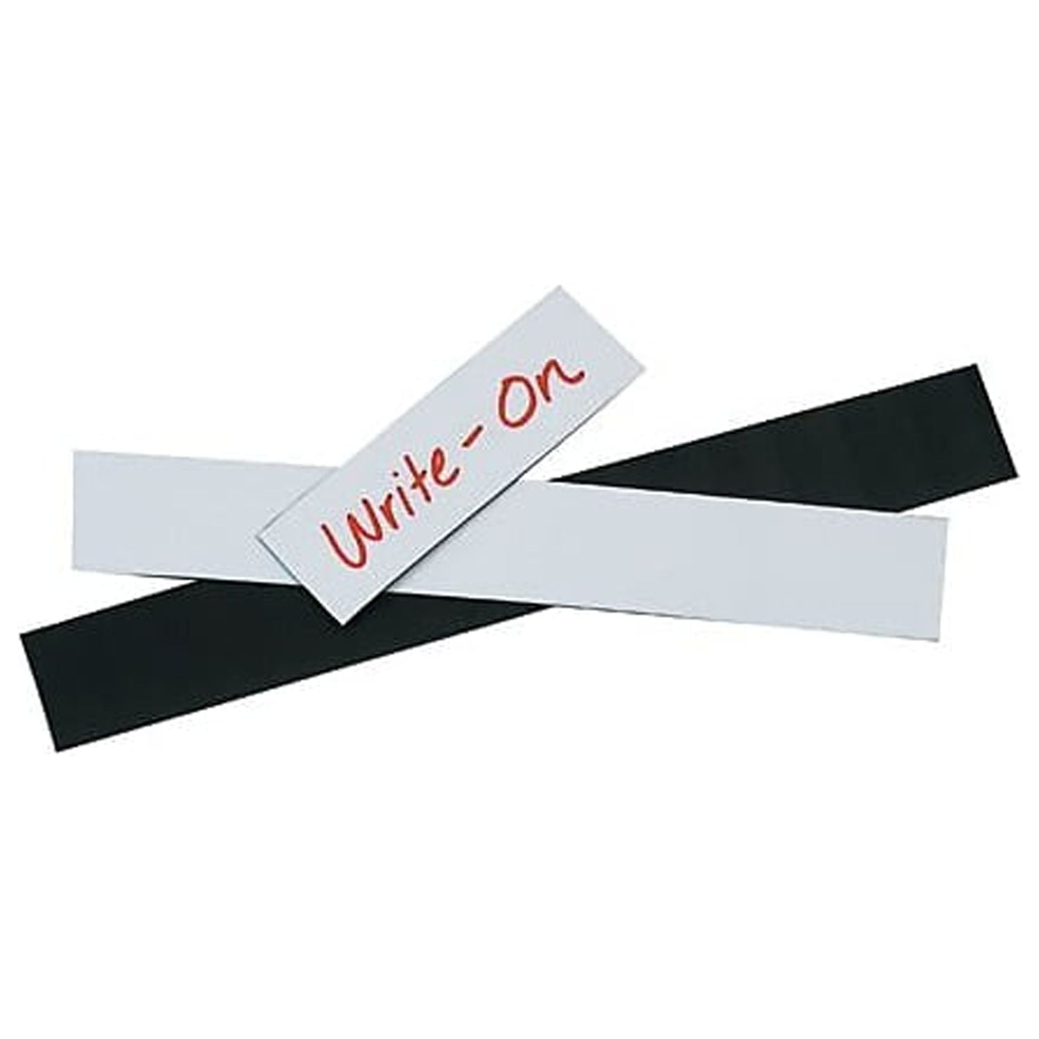2 x 12 in. White Warehouse Labels - Magnetic Strips - Pack of 25
