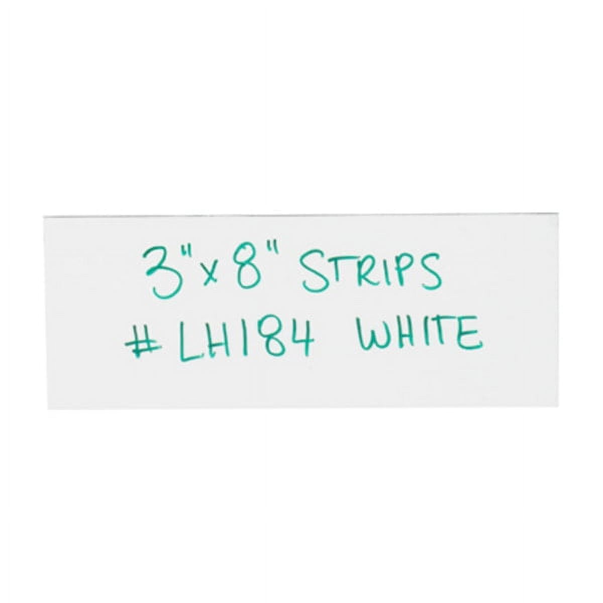 3 x 8 in. White Warehouse Labels - Magnetic Strips - Pack of 25