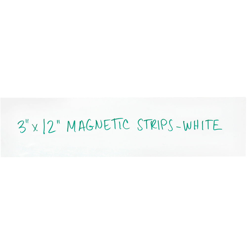 3 x 12 in. White Warehouse Labels - Magnetic Strips - Pack of 25