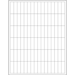 0.5 x 1.75 in. White Rectangle Laser Labels - Pack of 9600