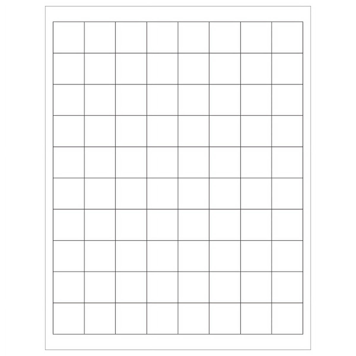 1 x 1 in. White Rectangle Laser Labels - Pack of 8000