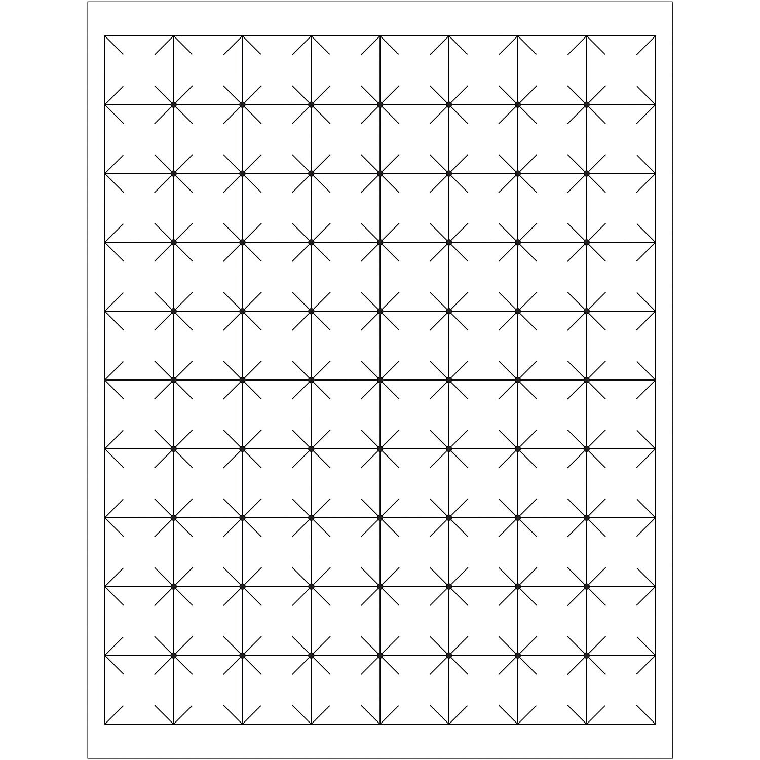 1 x 1 in. White Rectangle Security Slit Laser Labels