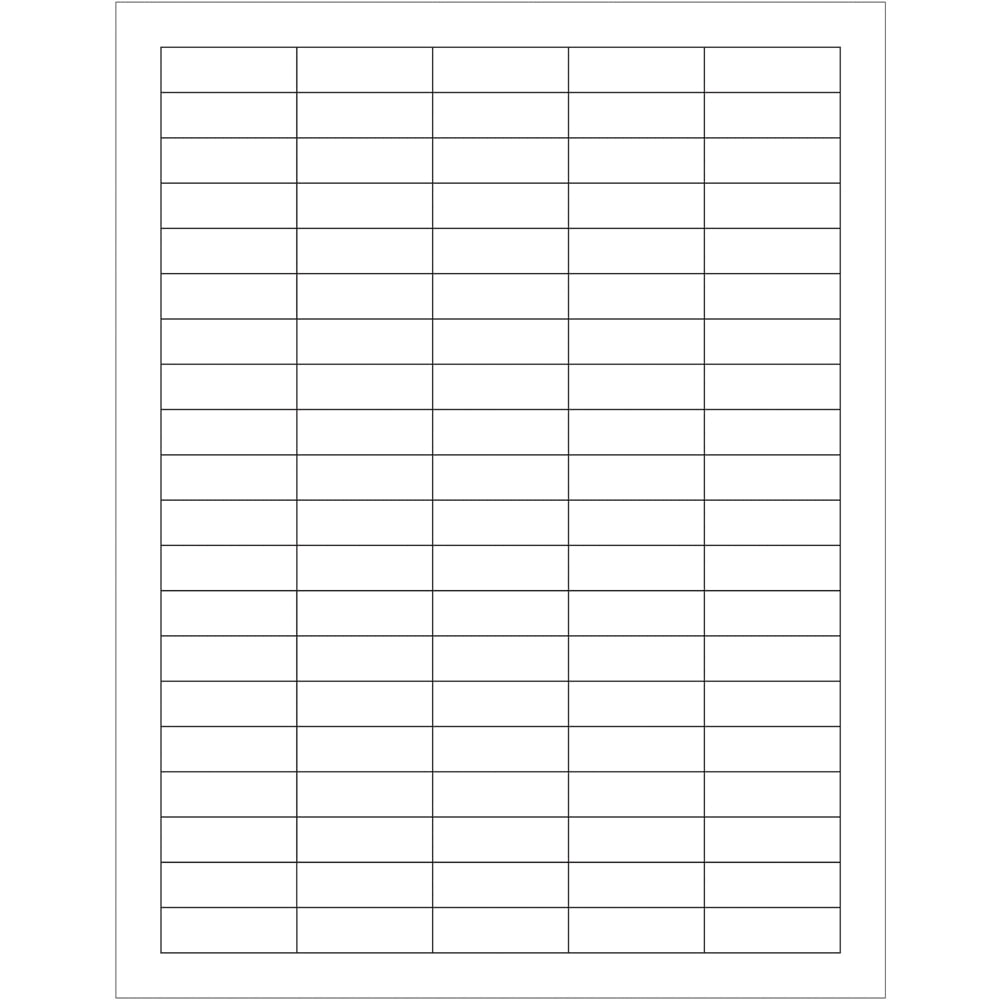 1.5 x 0.5 in. White Rectangle Laser Labels - Pack of 10000