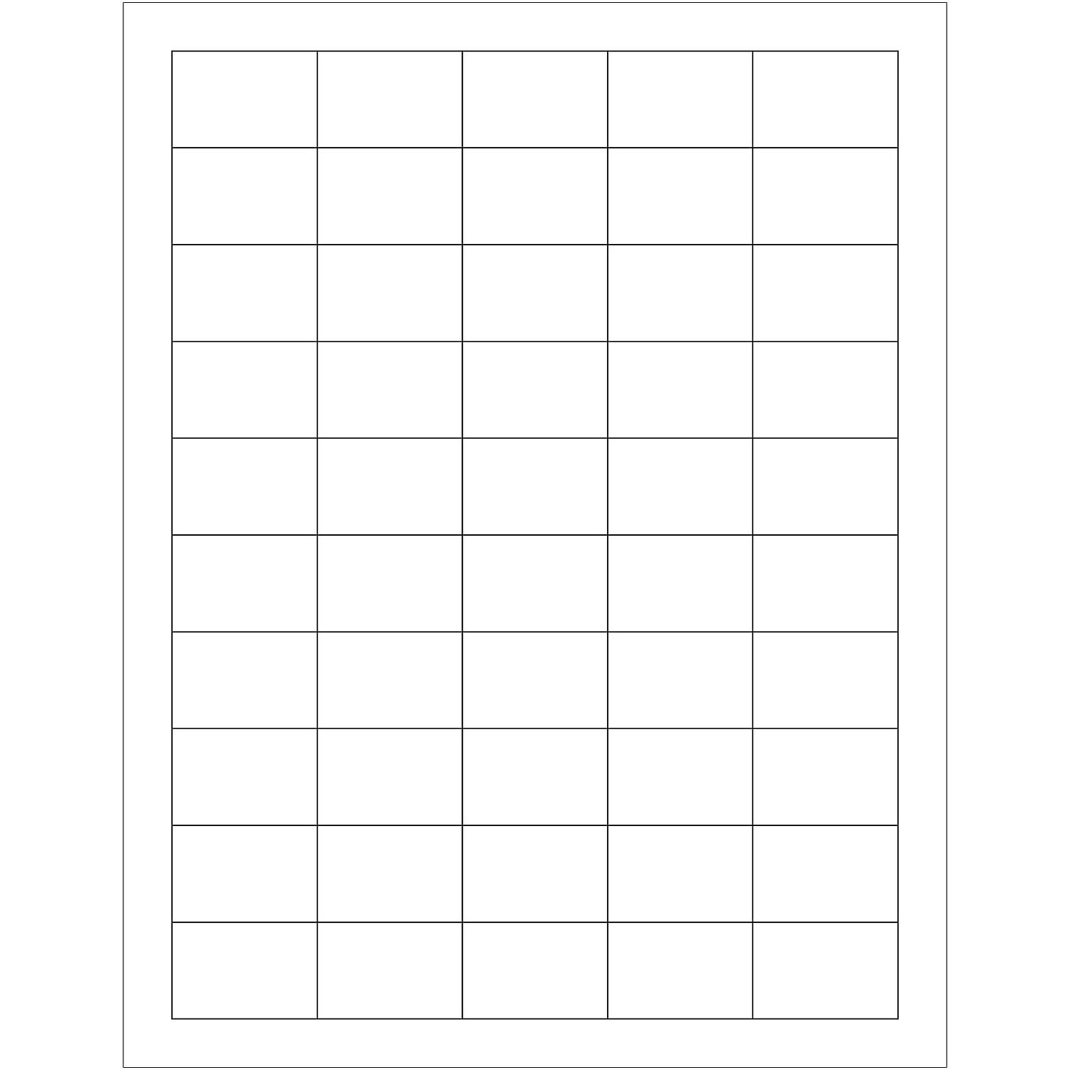 1.5 x 1 in. White Rectangle Laser Labels - Pack of 5000