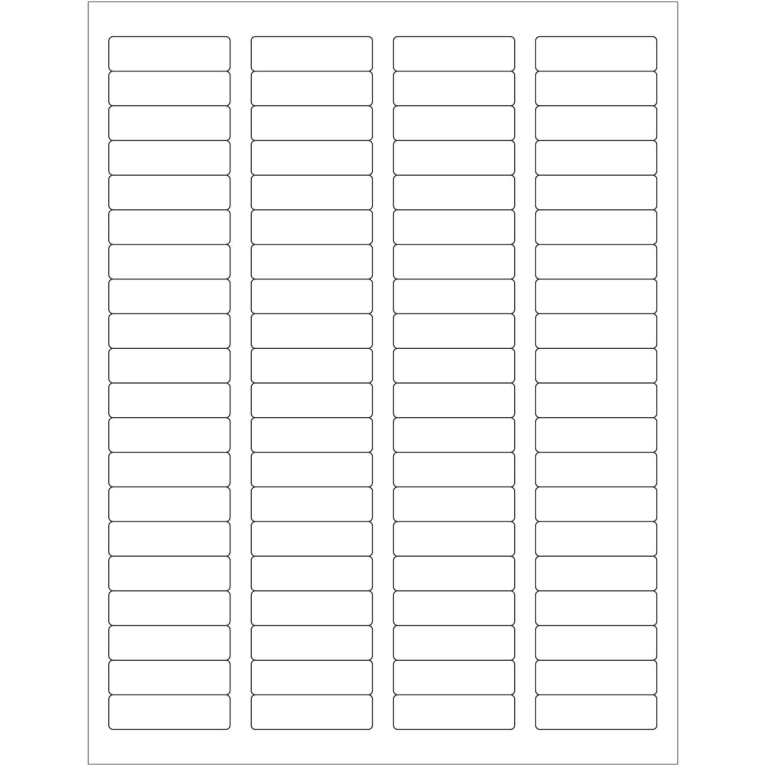 1.75 x 0.5 in. White Rectangle Laser Labels - Pack of 8000