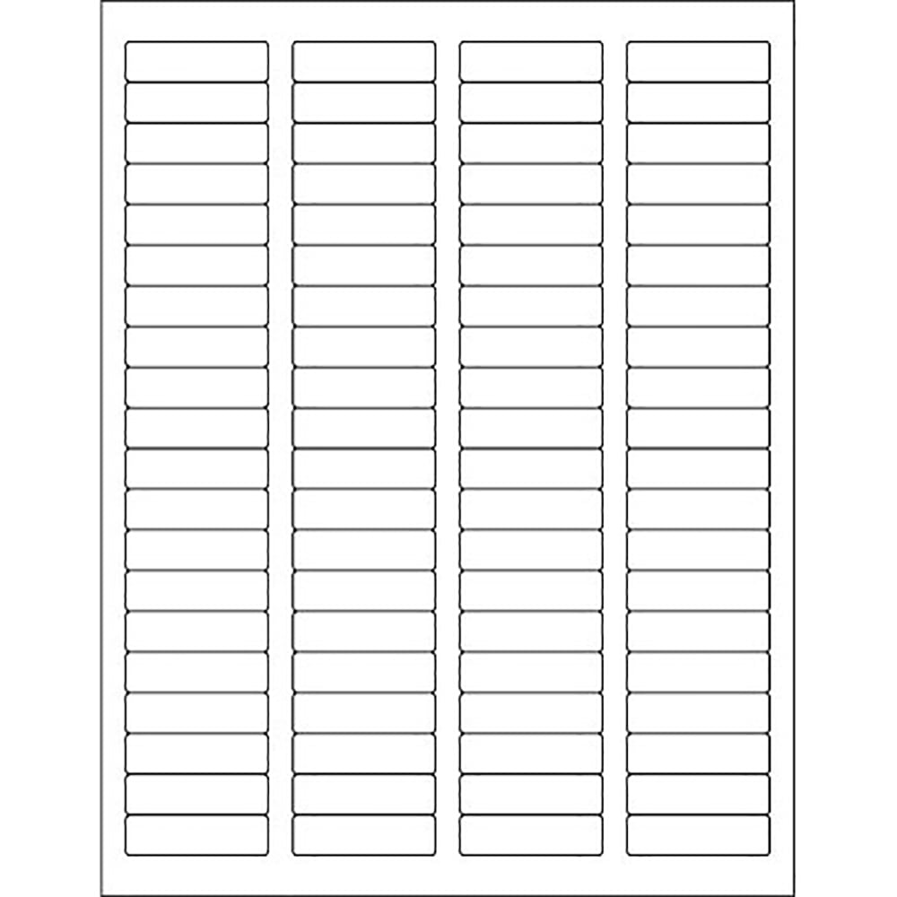 LL109MC 1.75 x 0.5 in. White Rectangle Laser Labels& Master Case - Pack of 80000