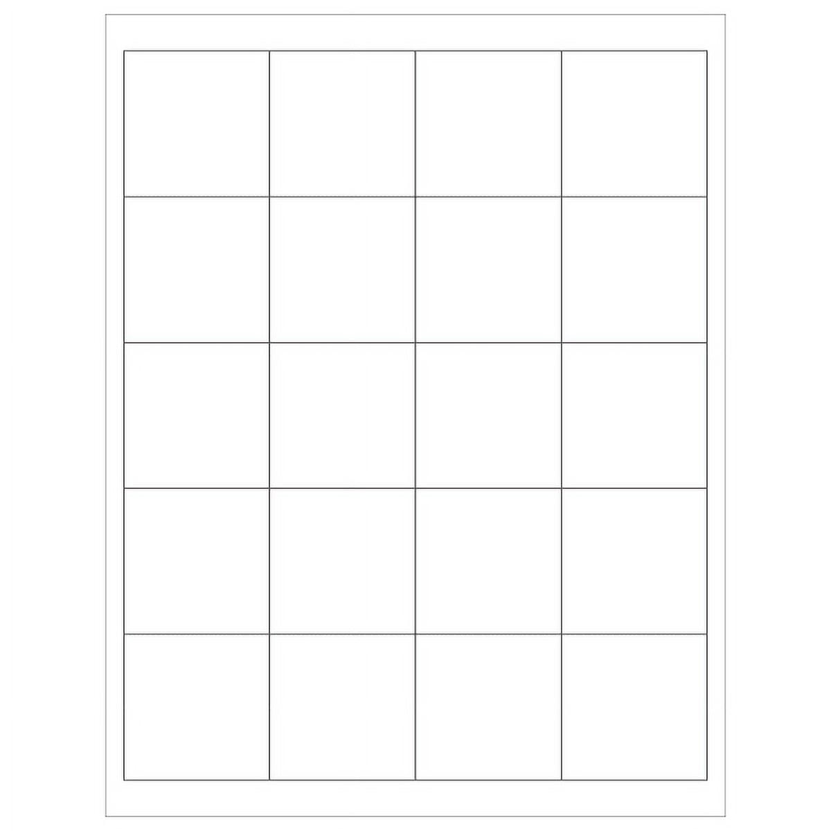 2 x 2 in. White Rectangle Laser Labels - Pack of 2000