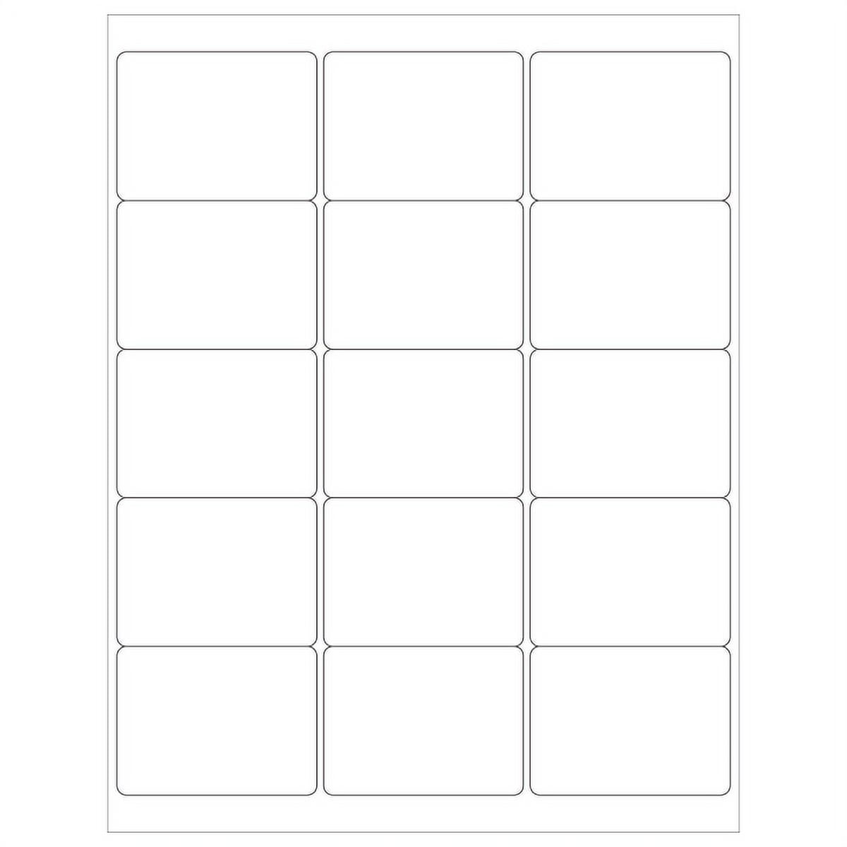 2.6875 x 2 in. White Rectangle Laser Labels - Pack of 1500