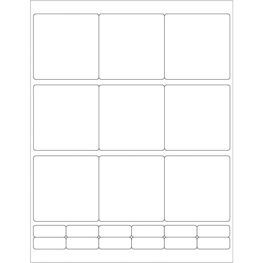 2.75 x 2.75 in. White Rectangle Laser Labels - Pack of 900