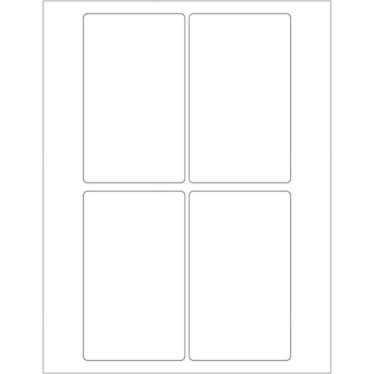 White Rectangle Laser Labels - Pack of 400