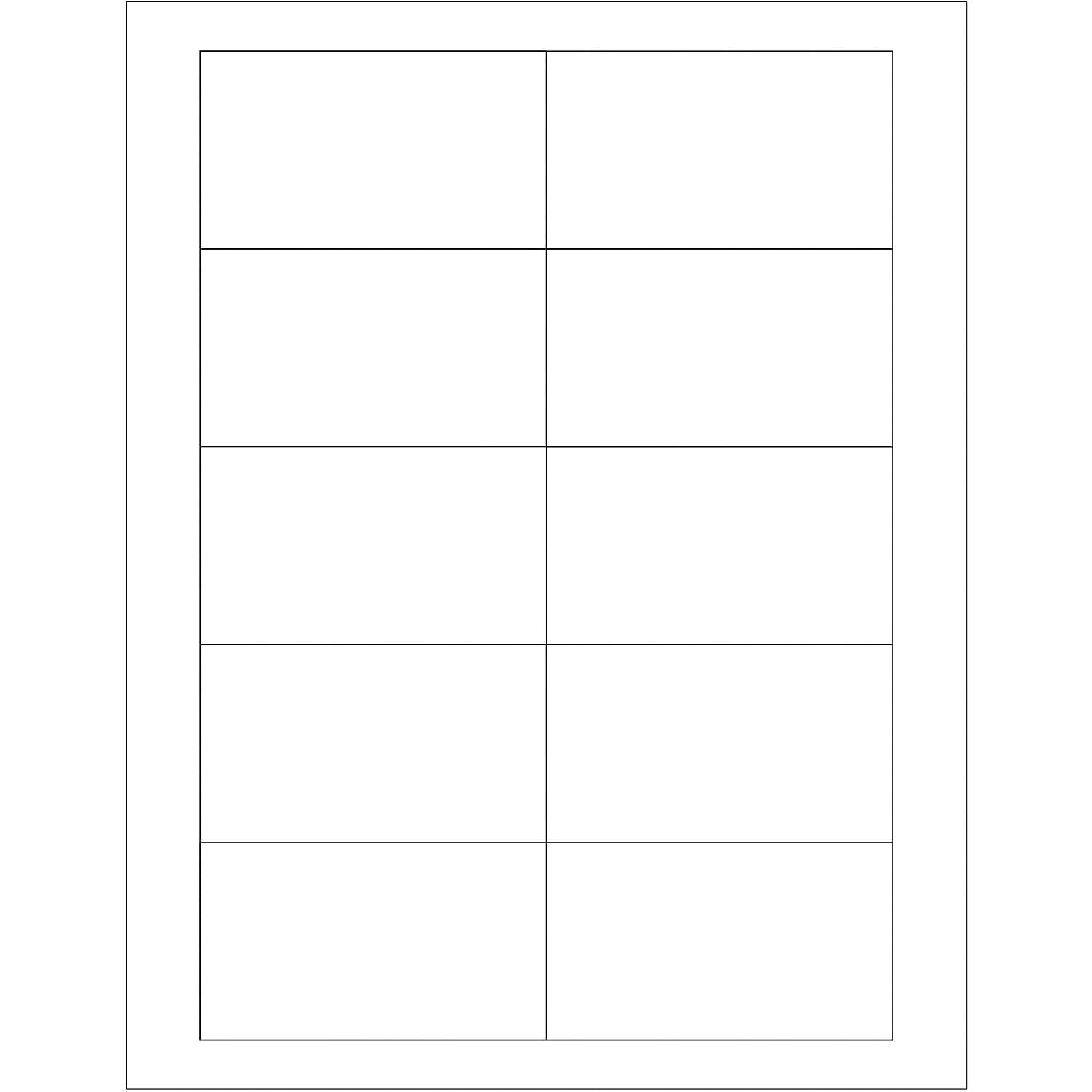3.5 x 2 in. White Rectangle Laser Labels - Pack of 1000