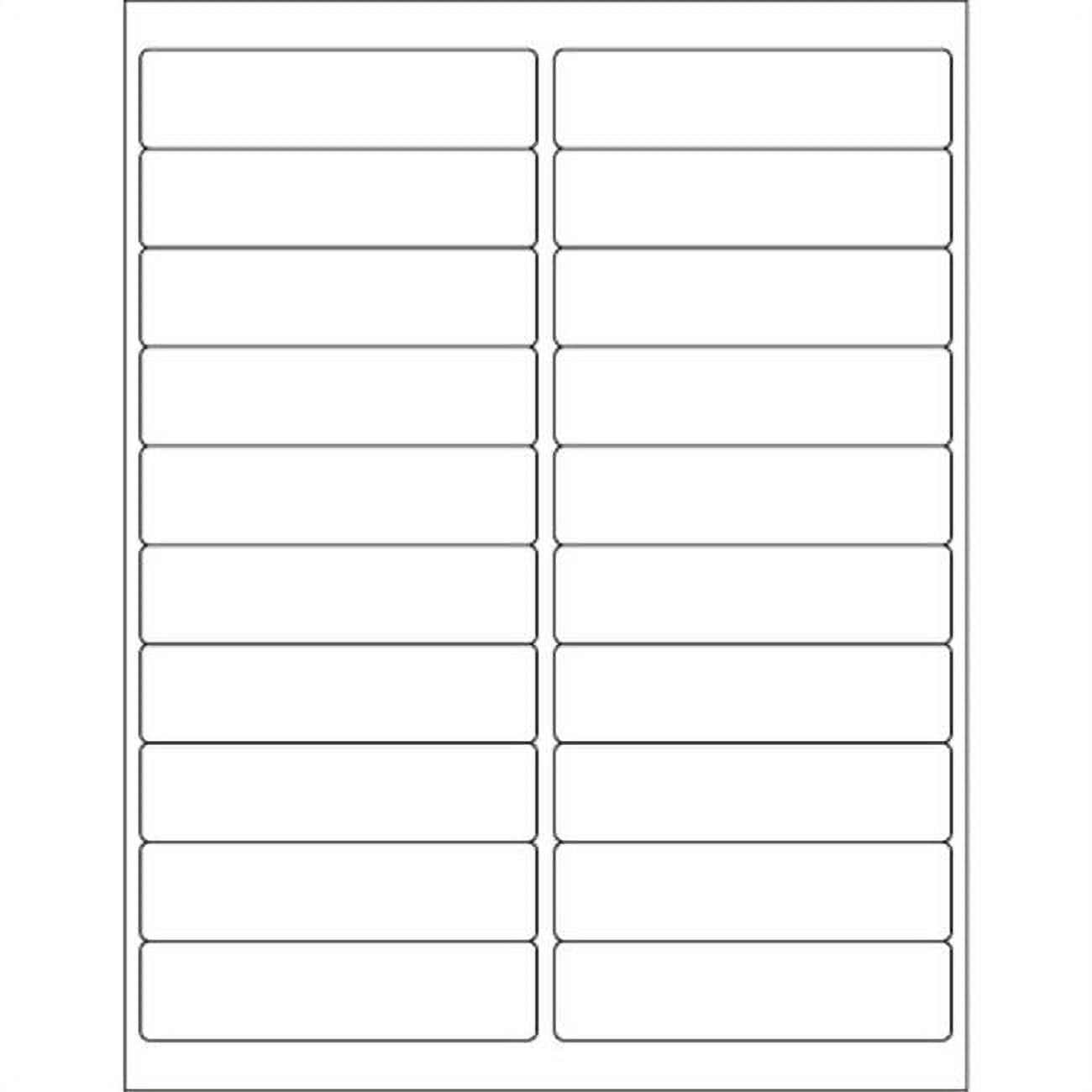 4 x 1 in. White Rectangle Laser Labels - Pack of 2000