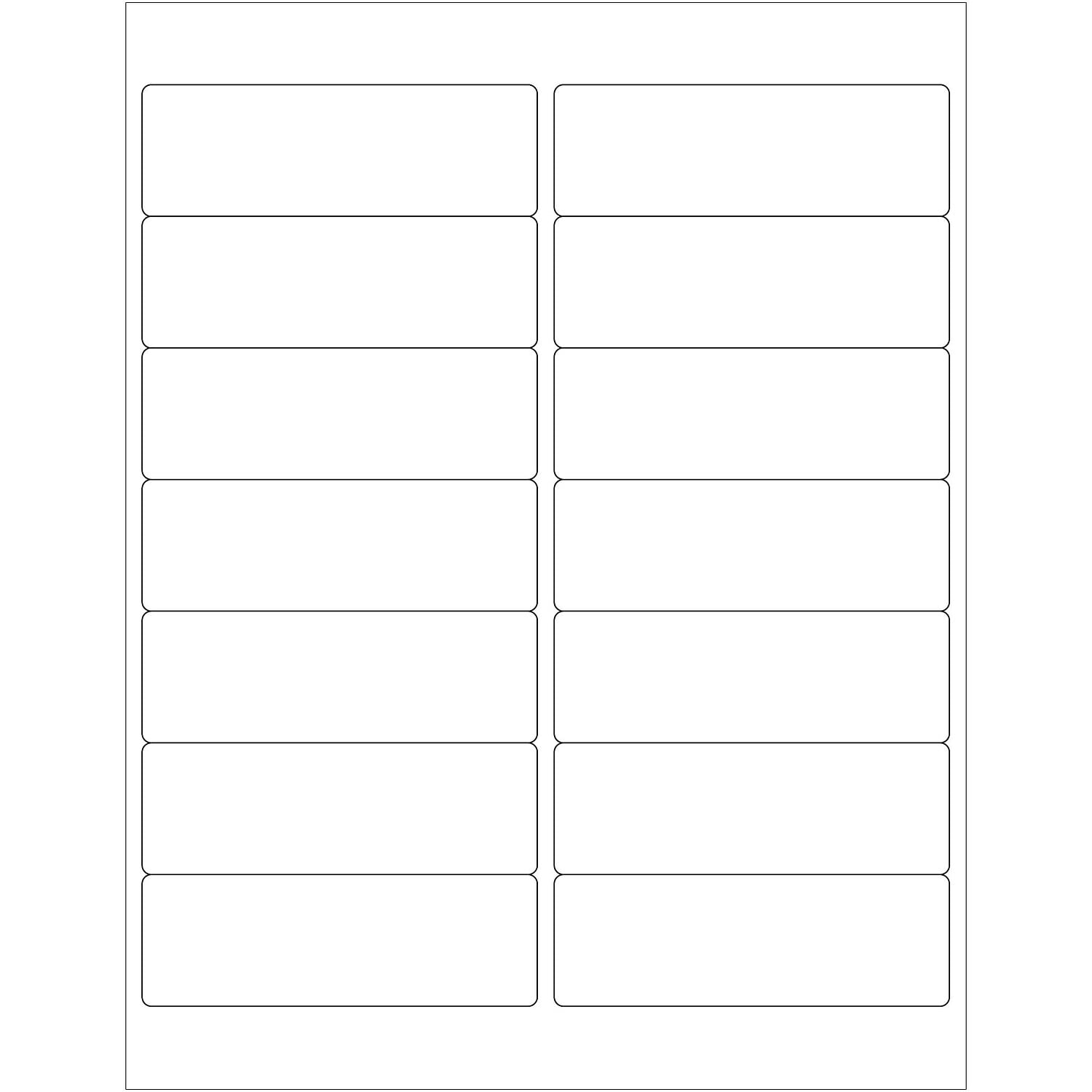 4 x 1.33 in. White Rectangle Laser Labels - Pack of 1400