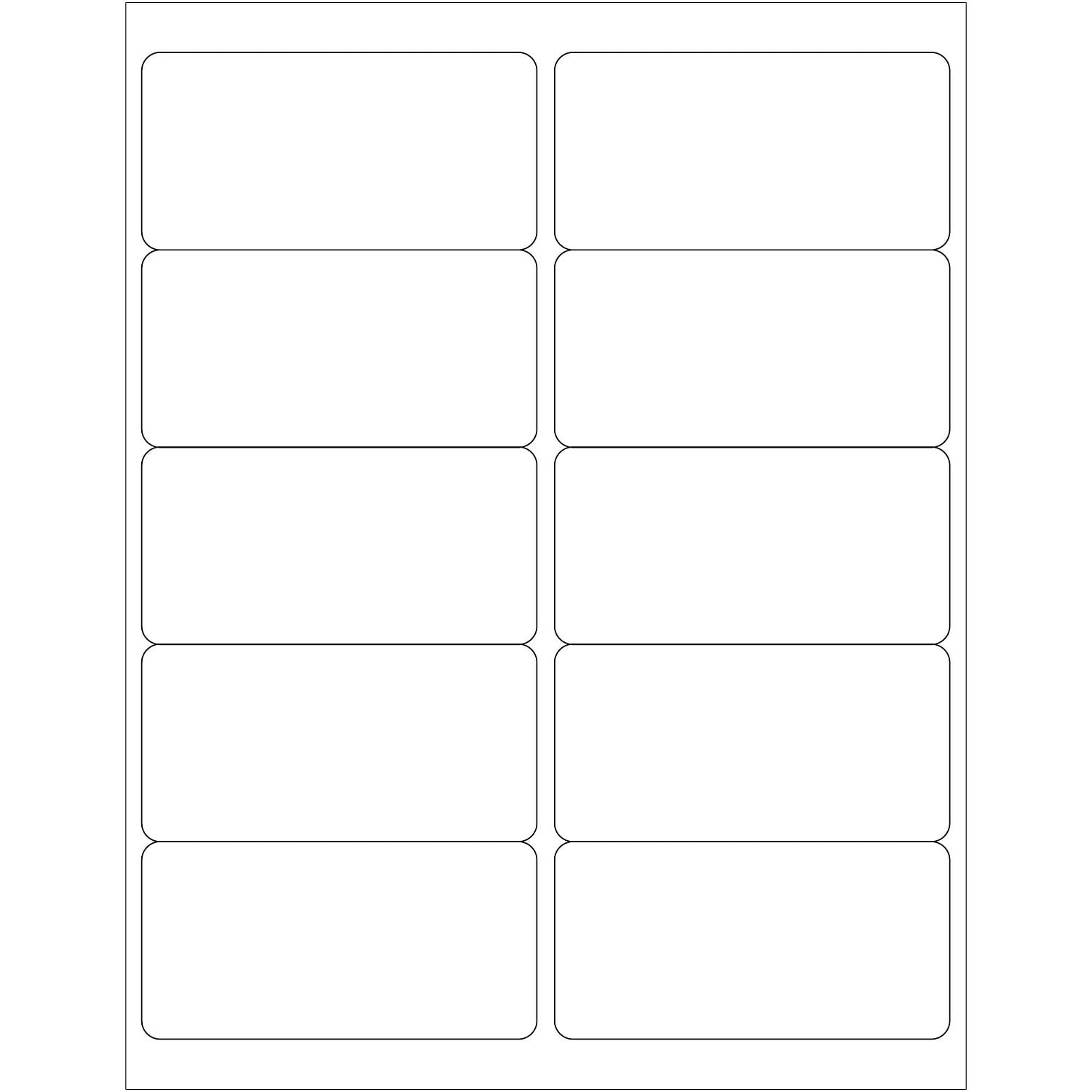 4 x 2 in. White Rectangle Laser Labels - Pack of 1000