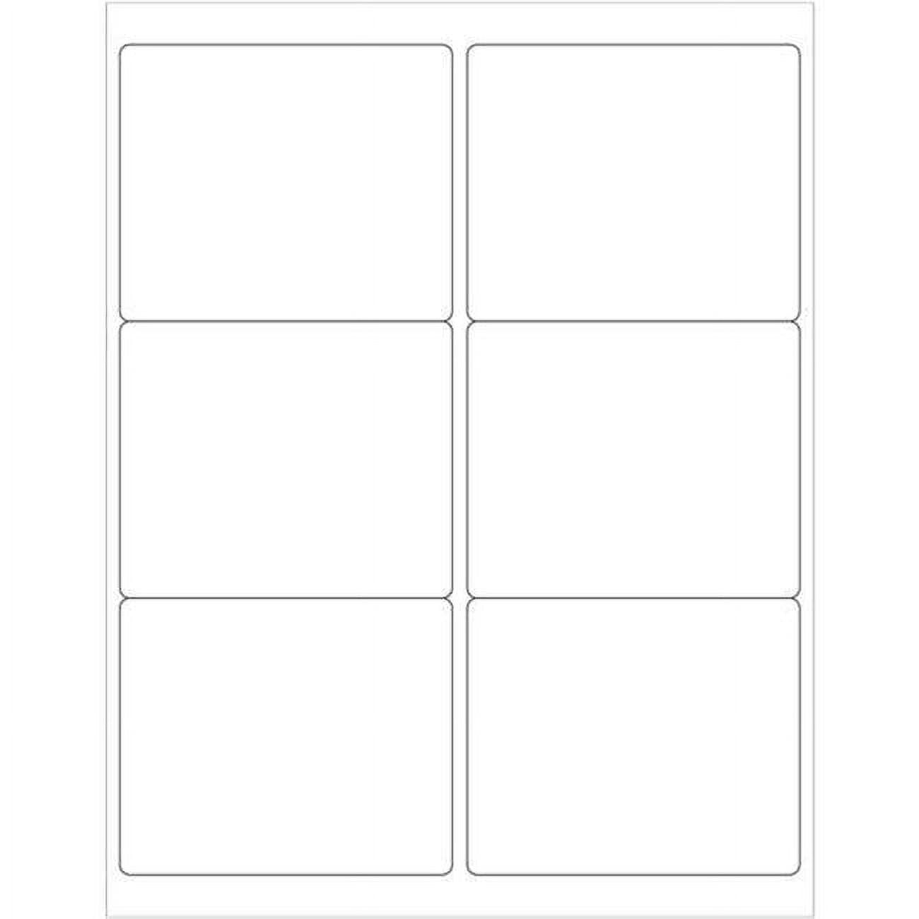 4 x 3.33 in. White Rectangle Laser Labels& Master Case - Pack of 6000