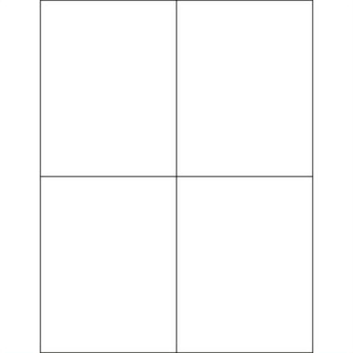 4.25 x 5.5 in. White Rectangle Laser Labels - Pack of 400