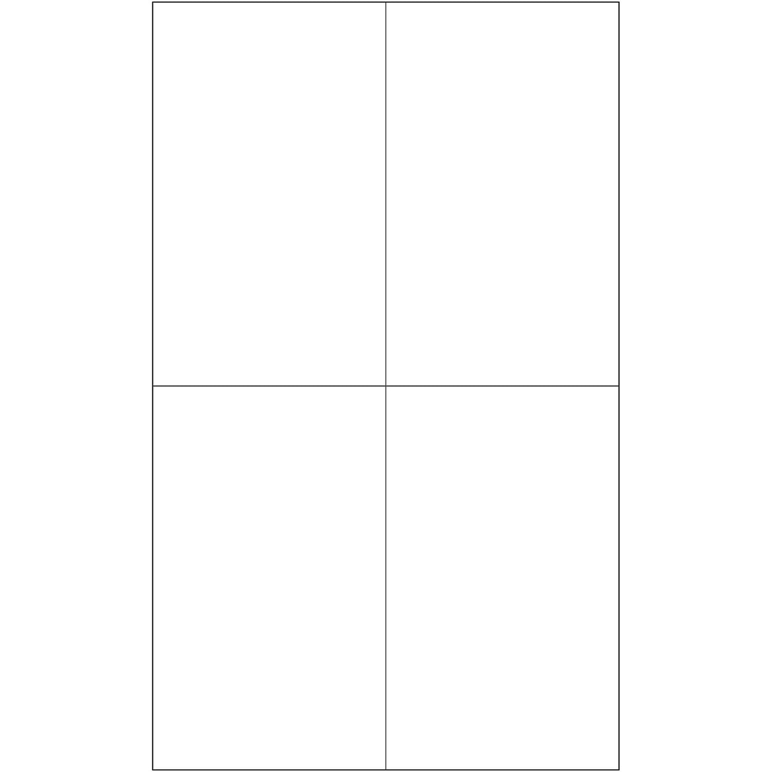4.25 x 7 in. White Rectangle Laser Labels - Pack of 400