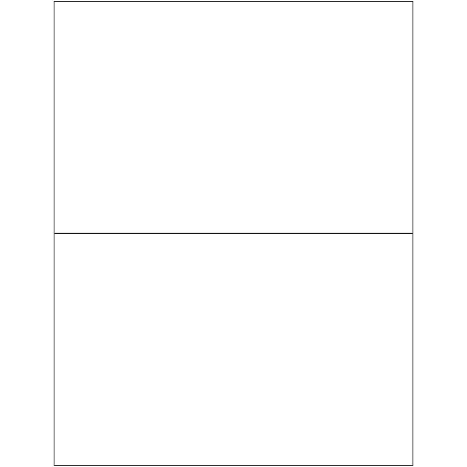8.5 x 5.5 in. White Rectangle Laser Labels - Pack of 200