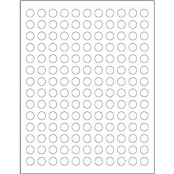 0.5 in. White Circle Laser Labels - Pack of 15400