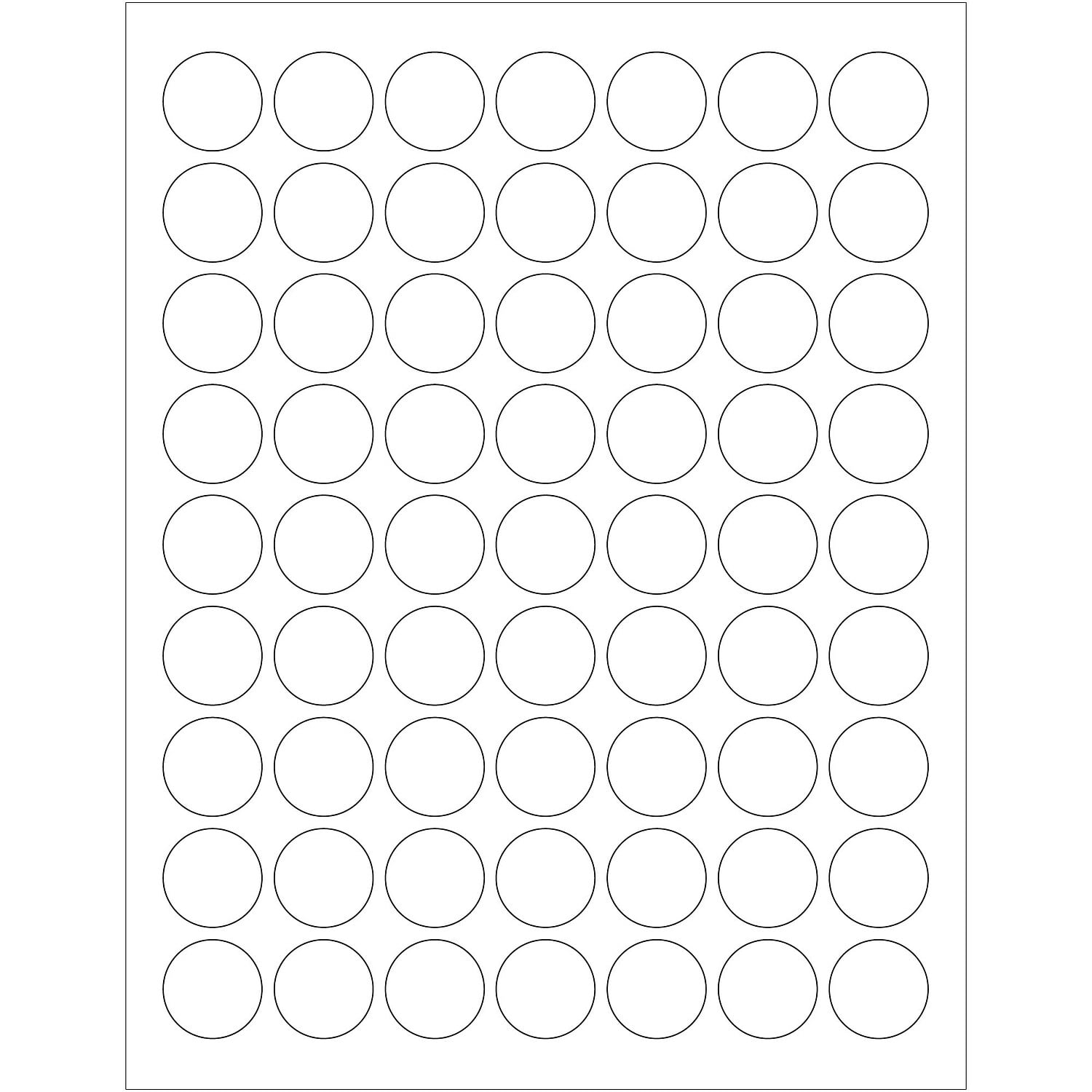 1 in. White Circle Laser Labels - Pack of 6300