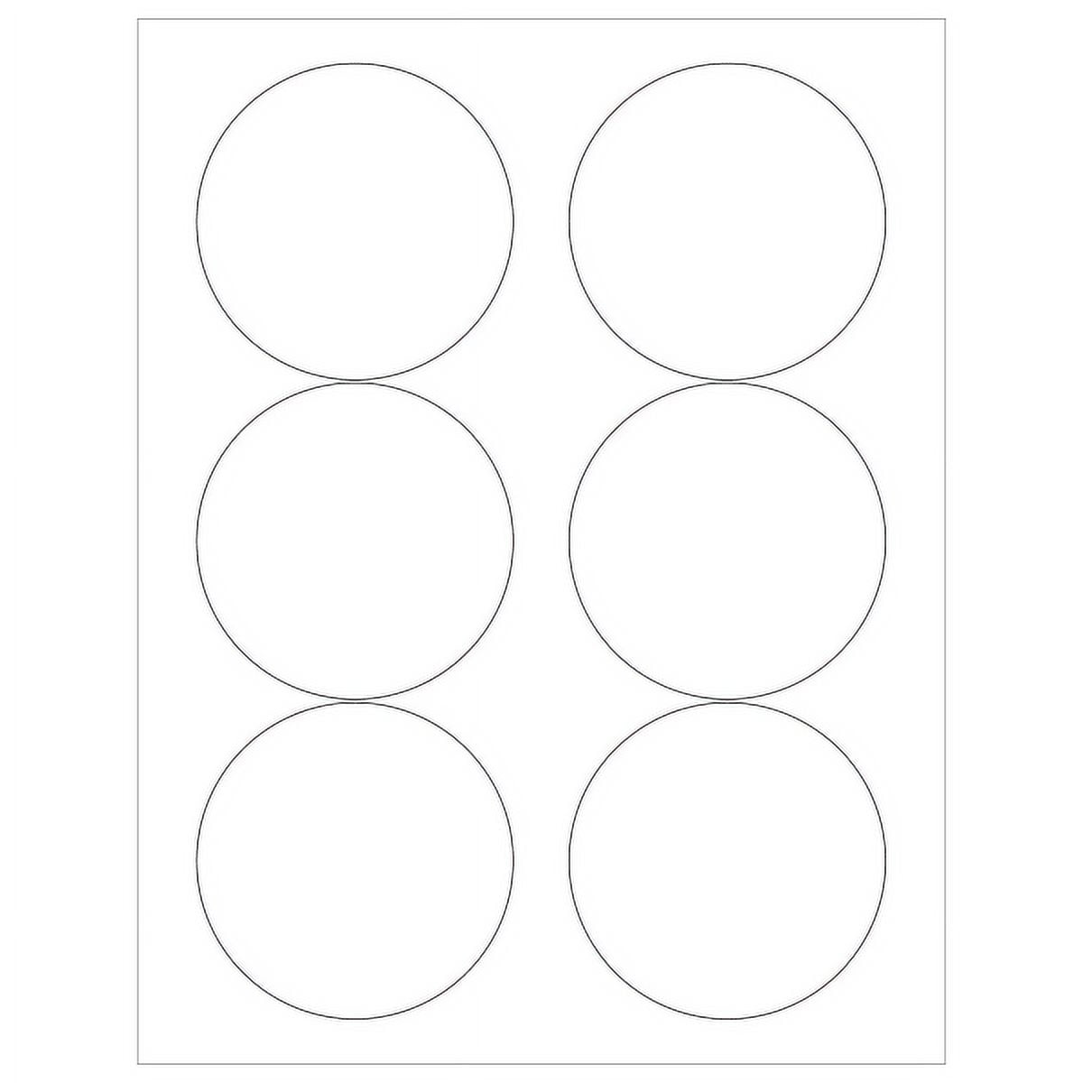 3.33 in. White Circle Laser Labels - Pack of 600