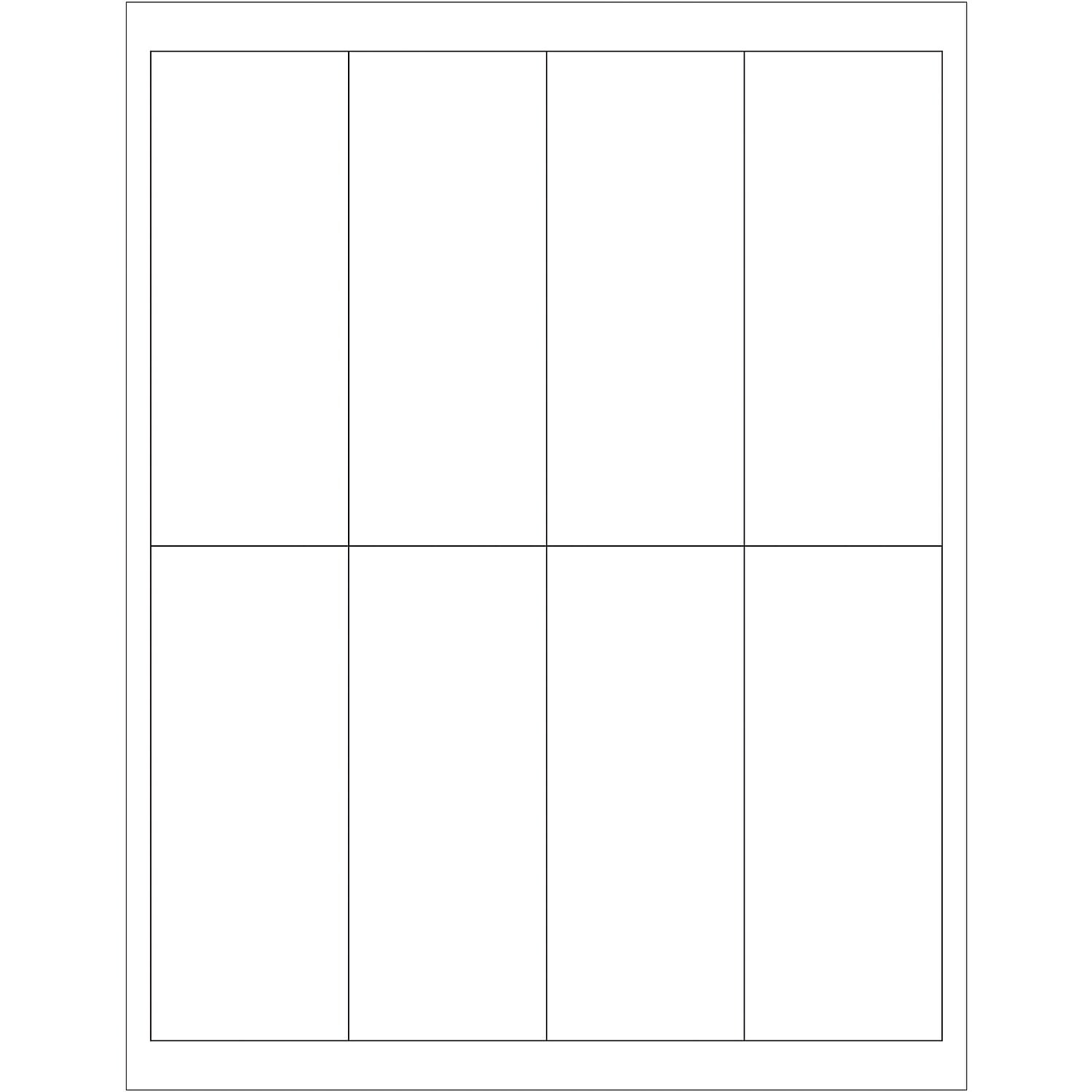 2 x 5 in. White Rectangle Laser Labels - Pack of 800
