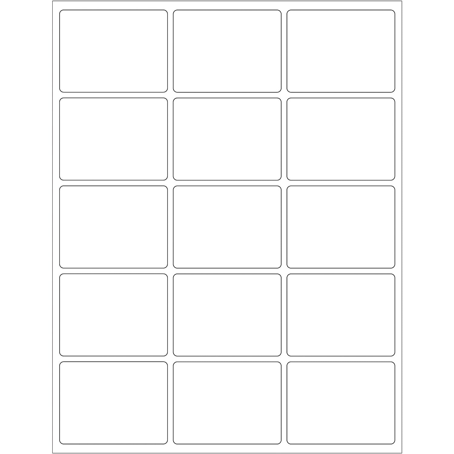 2.63 x 2 in. White Rectangle Laser Labels - Pack of 1500