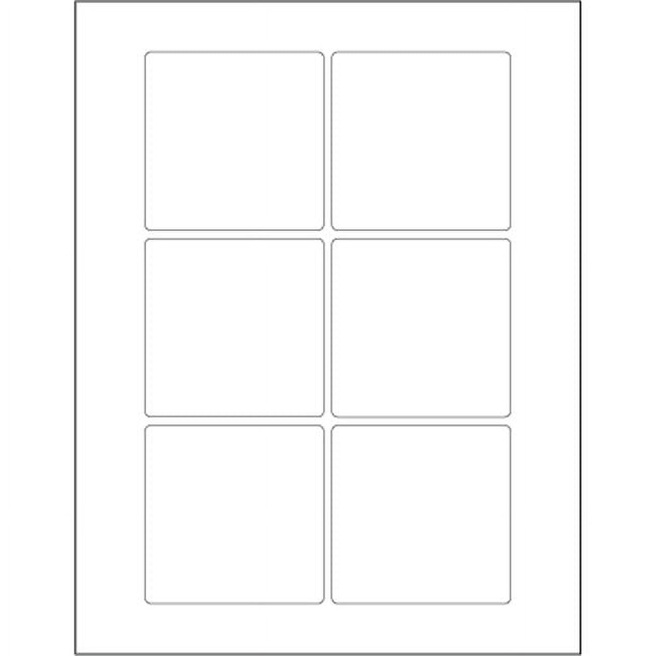 3 x 3 in. White Rectangle Laser Labels - Pack of 600