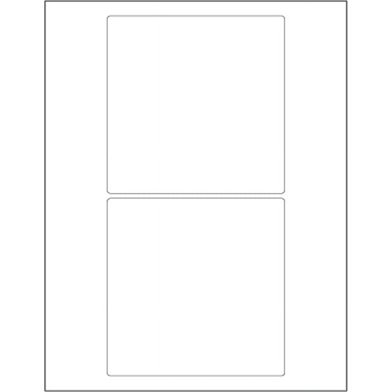 5 x 5 in. White Rectangle Laser Labels - Pack of 200