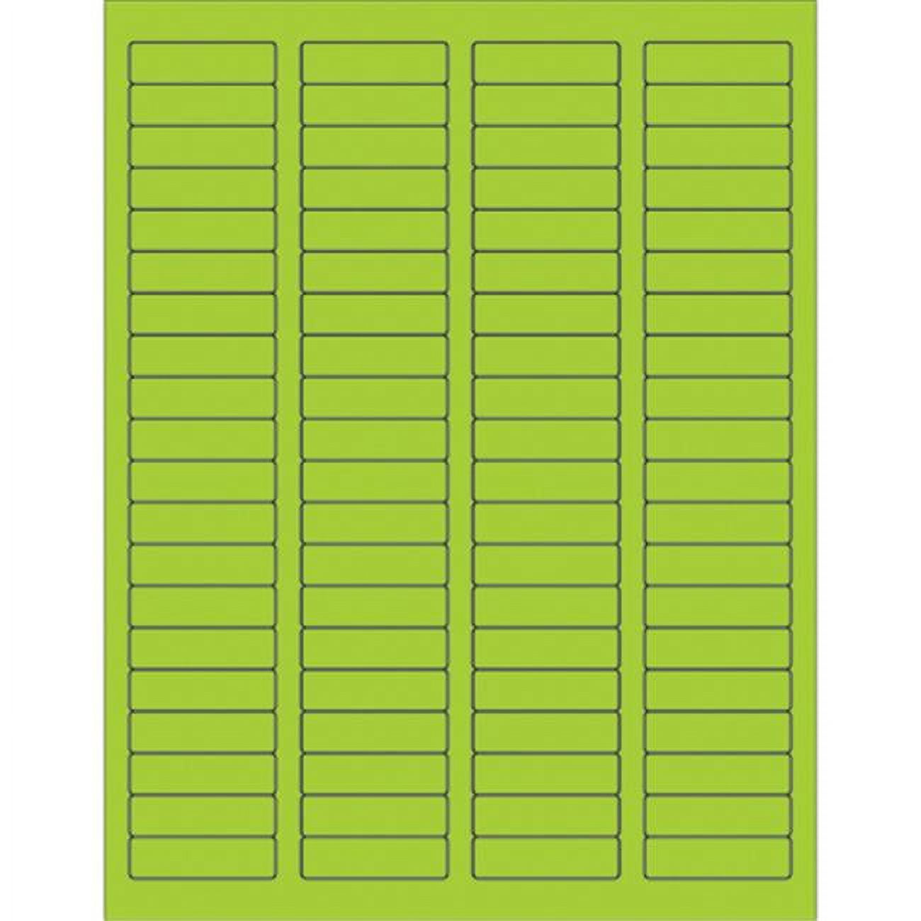 1.75 x 0.5 in. Fluorescent Green Rectangle Laser Labels - Pack of 8000