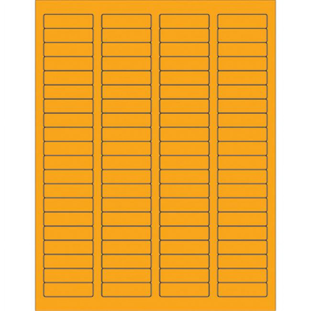 1.75 x 0.5 in. Fluorescent Orange Rectangle Laser Labels - Pack of 8000