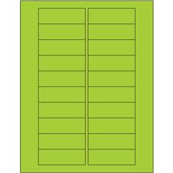 3 x 1 in. Fluorescent Green Rectangle Laser Labels - Pack of 2000