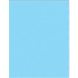 8.5 x 11 in. Fluorescent Pastel Blue Rectangle Laser Labels - Pack of 100