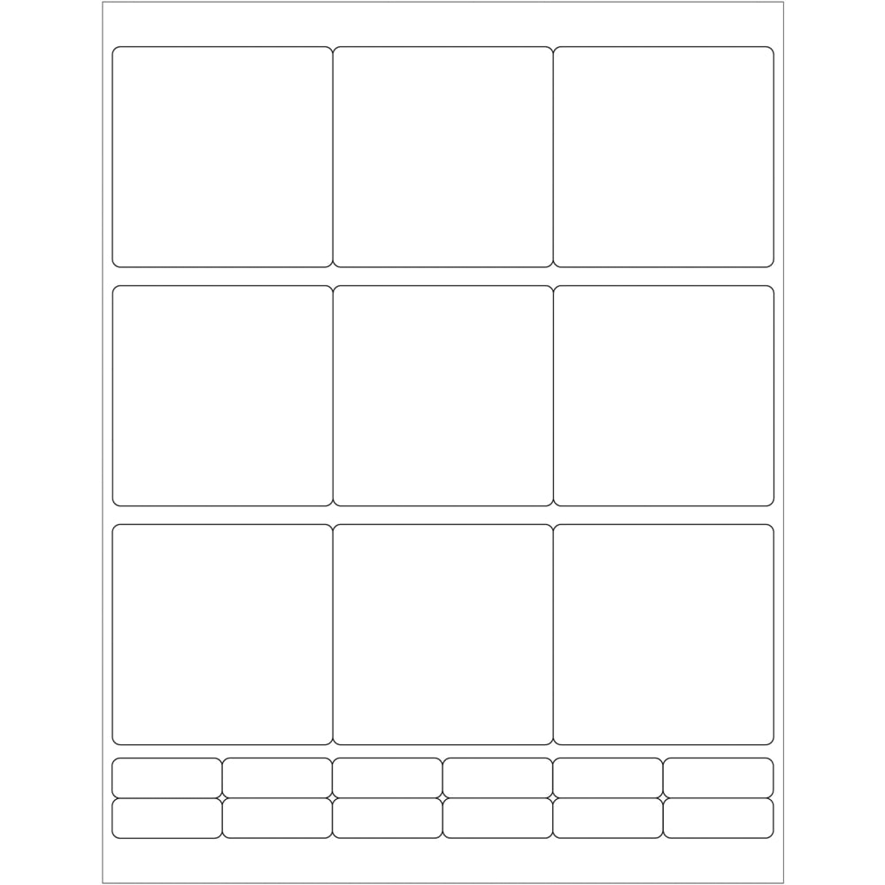 2.75 x 2.75 in. Glossy White Rectangle Laser Labels - Pack of 900