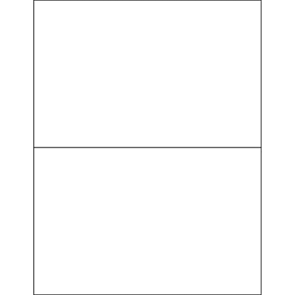 8.5 x 5.5 in. Glossy White Rectangle Laser Labels - Pack of 200