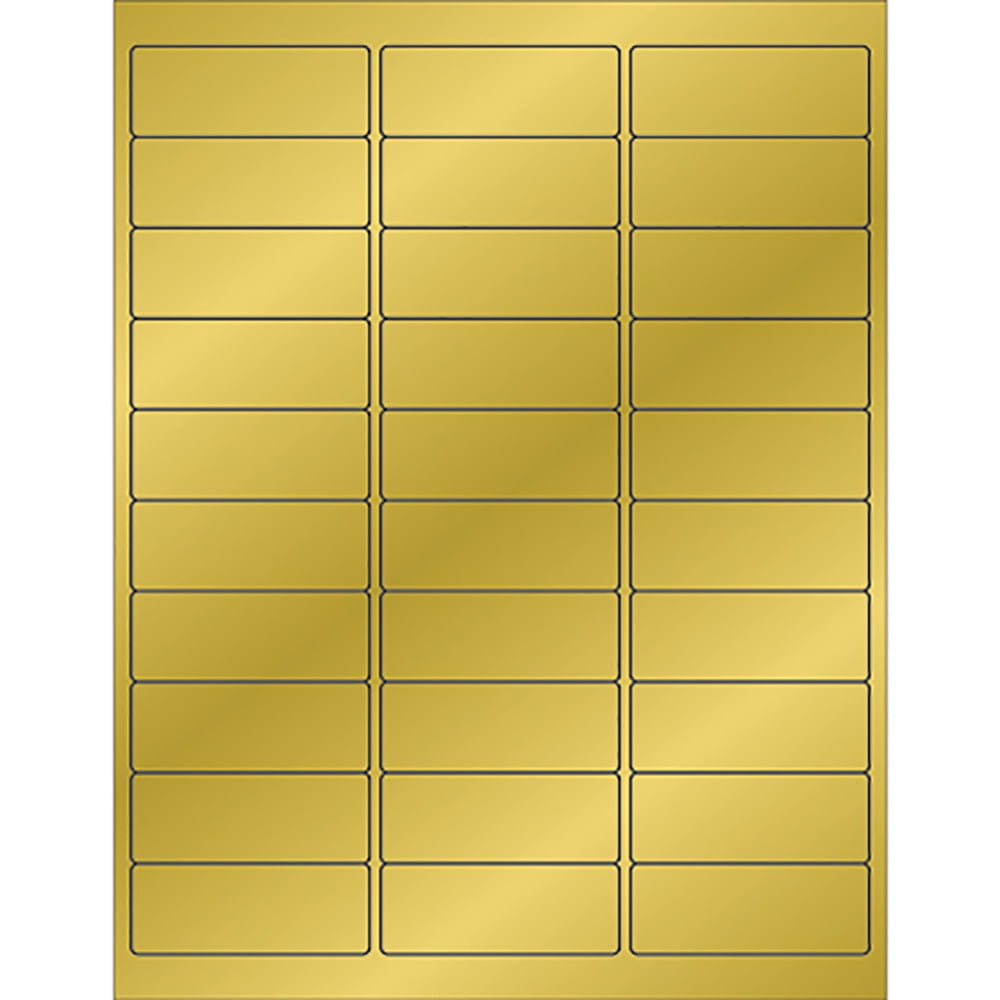 2.63 x 1 in. Gold Foil Rectangle Laser Labels - Pack of 3000