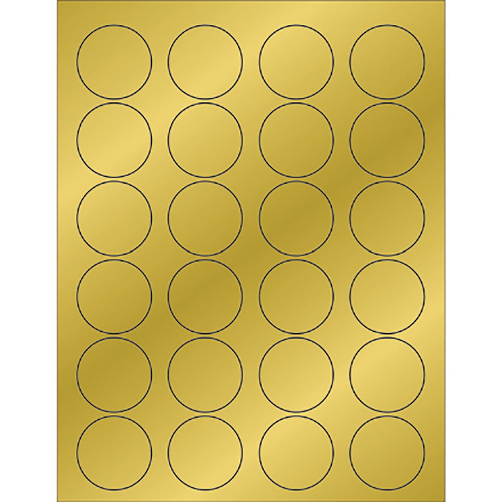 1.63 in. Gold Foil Circle Laser Labels - Pack of 2400