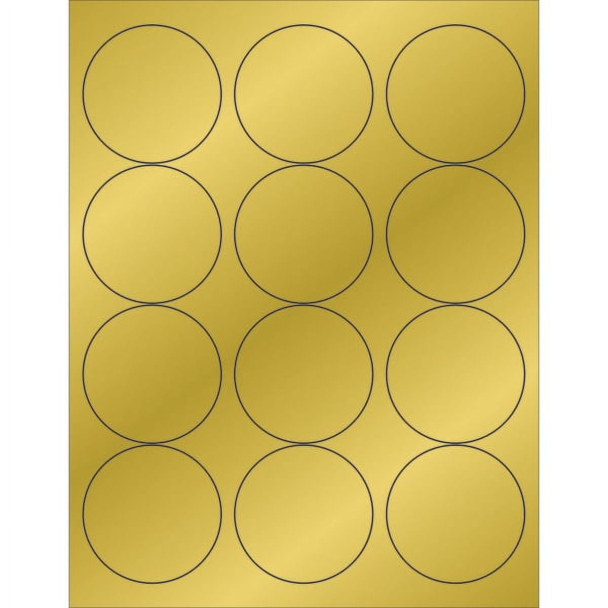 LL217GD 2.5 in. Gold Foil Circle Laser Labels - Pack of 1200