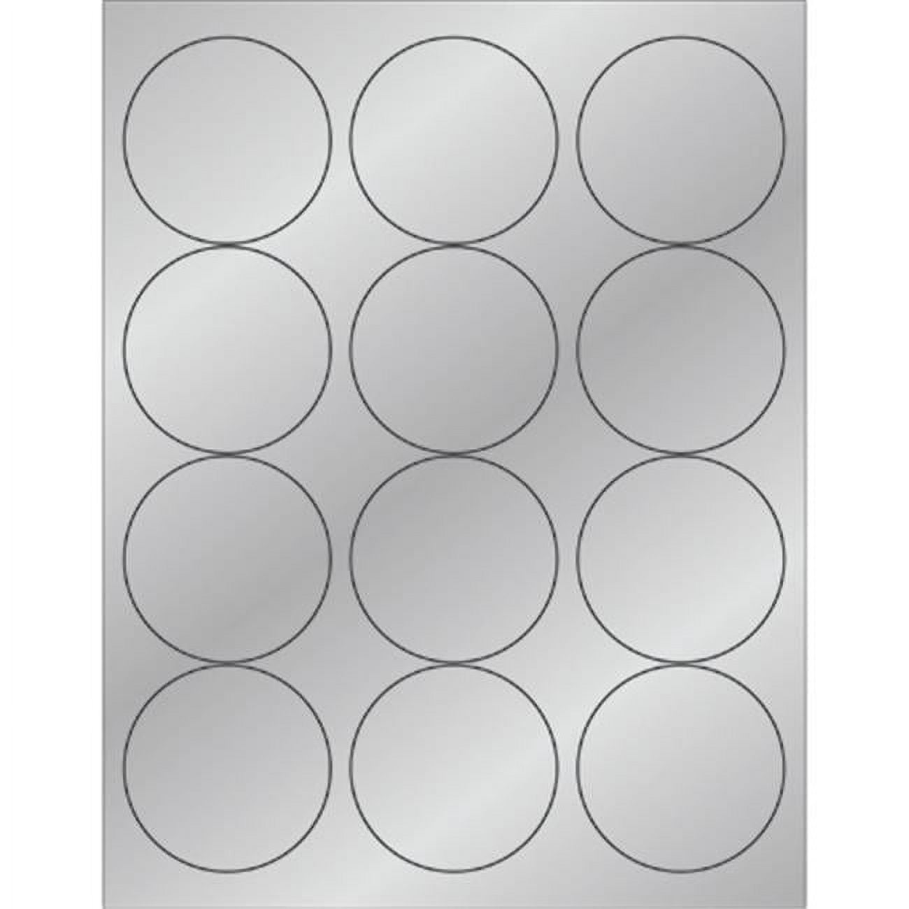 2.5 in. Silver Foil Circle Laser Labels - Pack of 1200