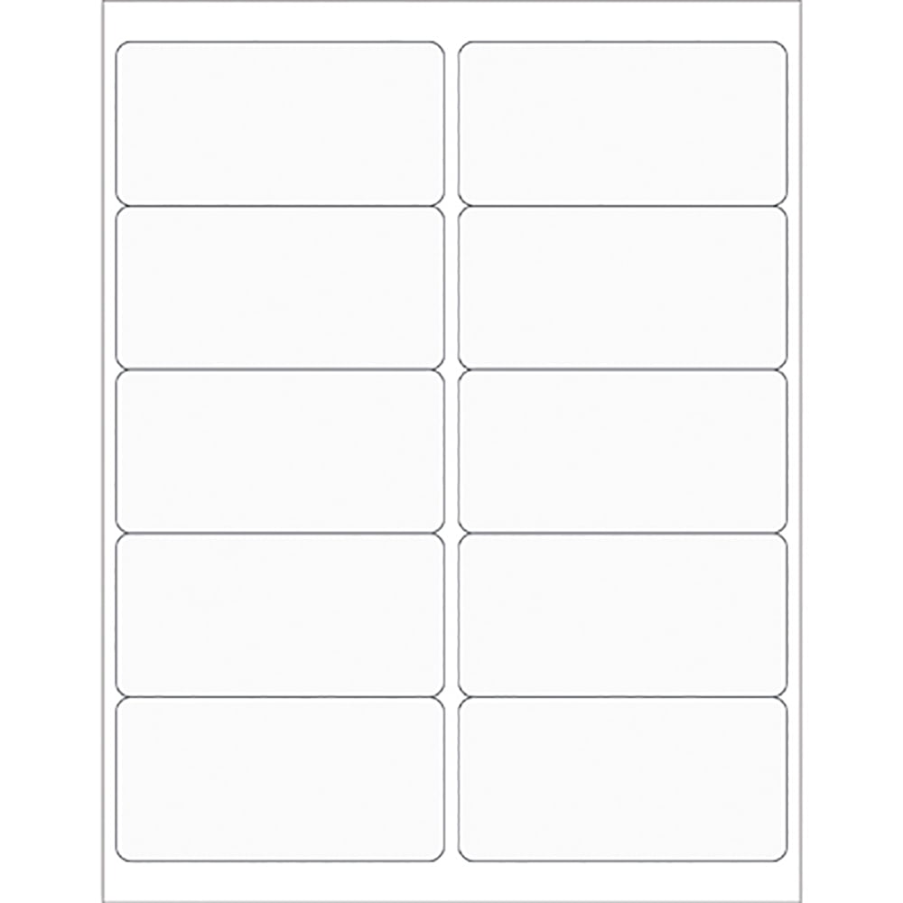 4 x 2 in. Clear Rectangle Laser Labels - Pack of 1000