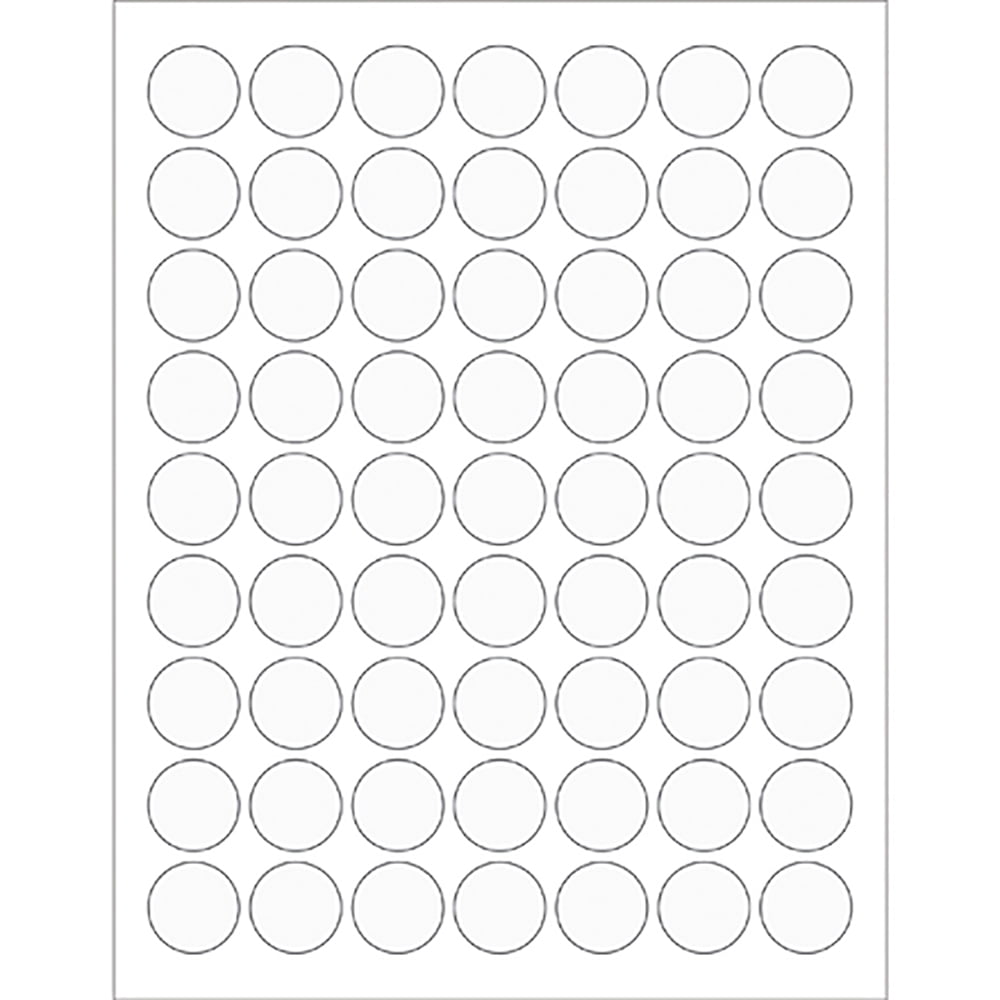 LL230CL 1 in. Clear Circle Laser Labels - Pack of 6300
