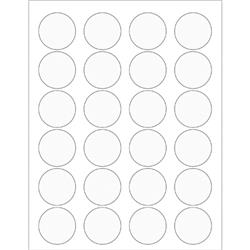 1.63 in. Clear Circle Laser Labels - Pack of 2400