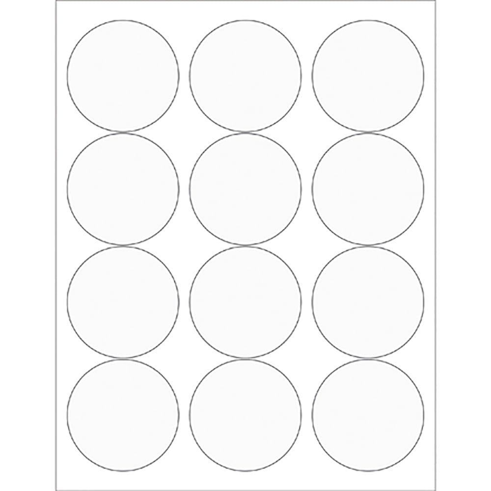 LL232CL 2.5 in. Clear Circle Laser Labels - Pack of 1200