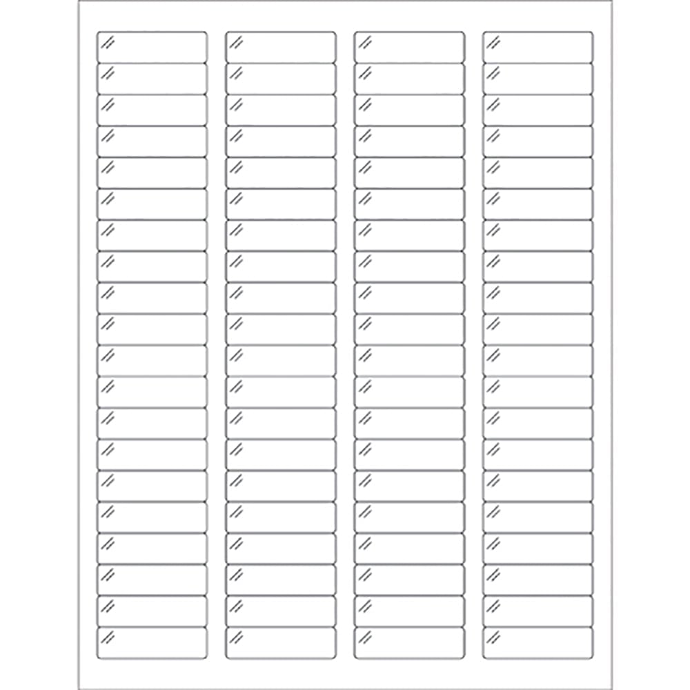 1.75 x 0.5 in. Crystal Clear Rectangle Laser Labels