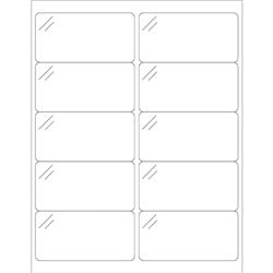 LL238CC 4 x 2 in. Crystal Clear Rectangle Laser Labels - Pack of 1000