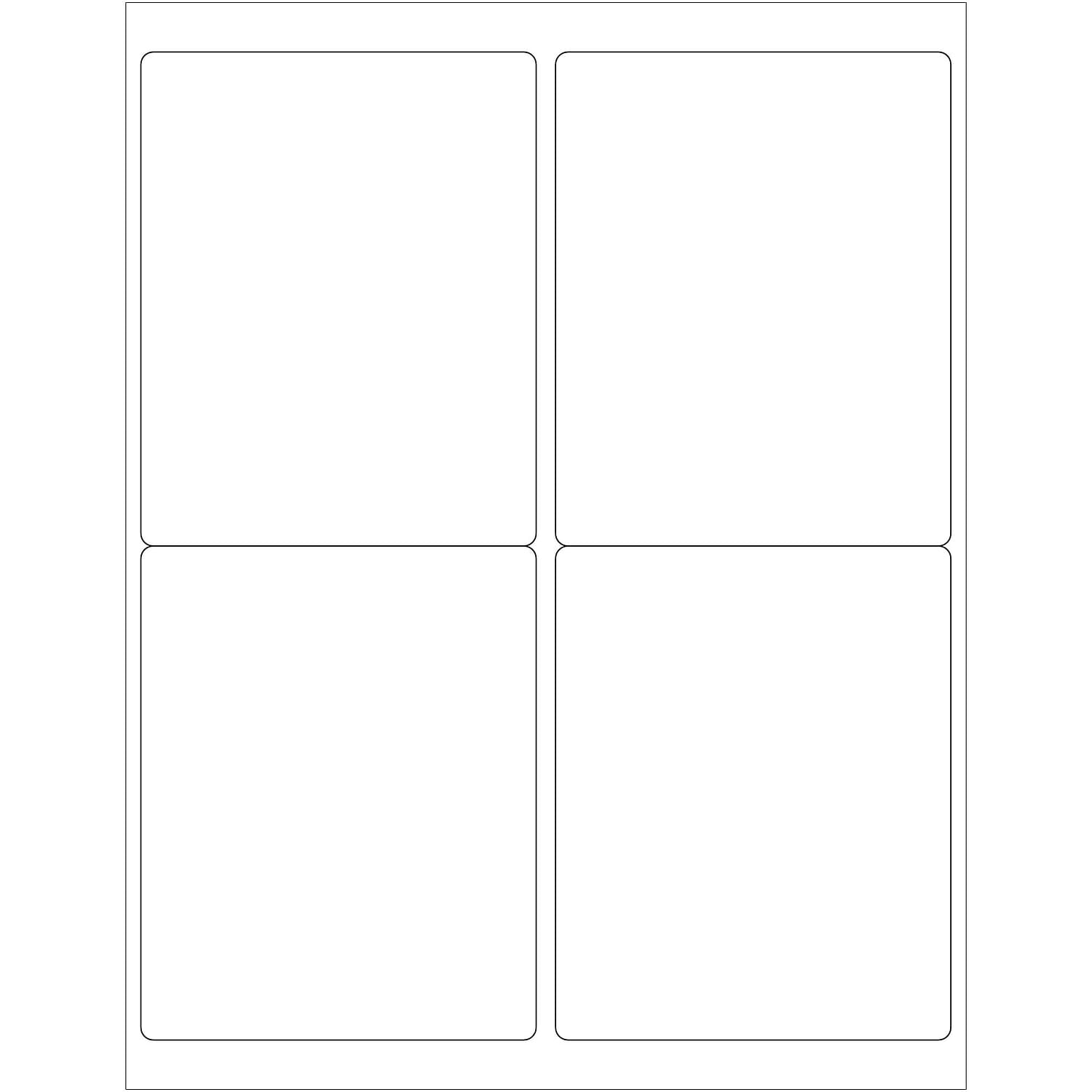 4 x 5 in. White Removable Rectangle Laser Labels - Pack of 400