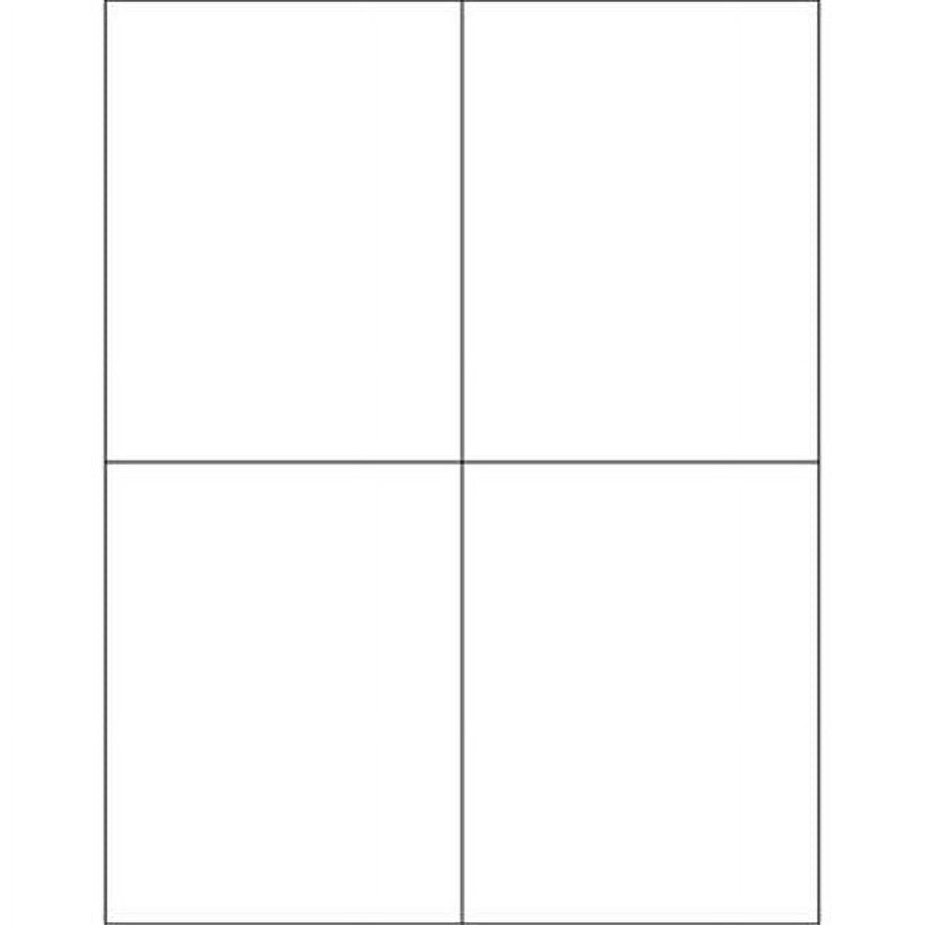 4.25 x 5.5 in. White Removable Rectangle Laser Labels - Pack of 400