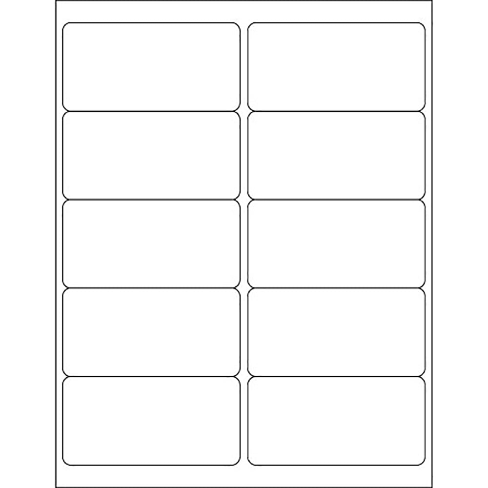 LL290 4 x 2 in. Opaque White Blockout Laser Labels - Pack of 1000